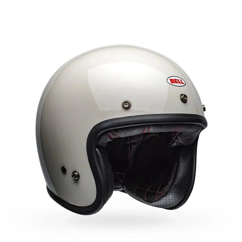 Bell Custom 500 Vintage White Open Face Helmet – Australian Electric Motor Co